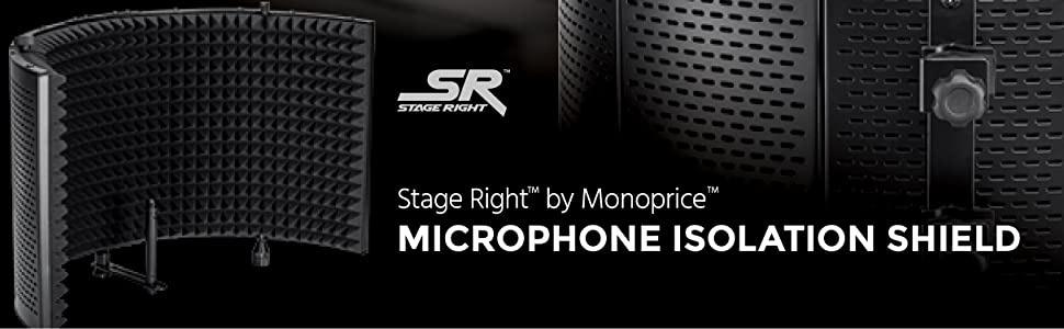 Stage Right by Monoprice Microphone Isolation Shield, Audio, Other Audio  Equipment on Carousell