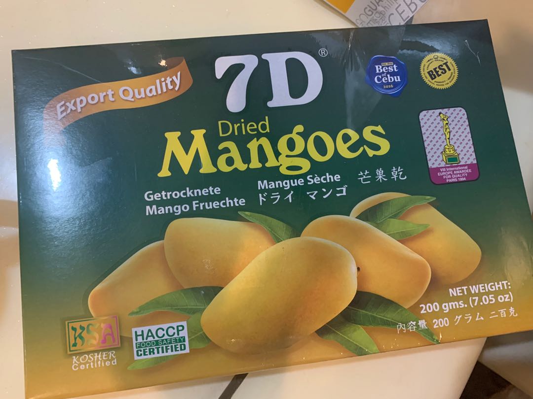 7D Dried mangoes 200g, Food & Drinks, Packaged & Instant Food on Carousell