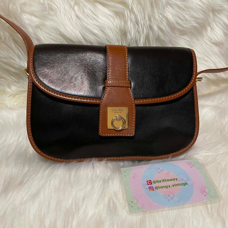 CELINE Vintage Black Crossbody Bag