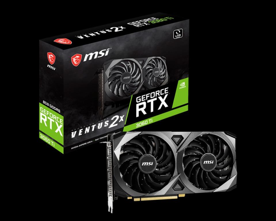 現貨] MSI RTX™ 3060 Ti VENTUS 2X 8GB GDDR6, 電腦及科技產品, 電腦