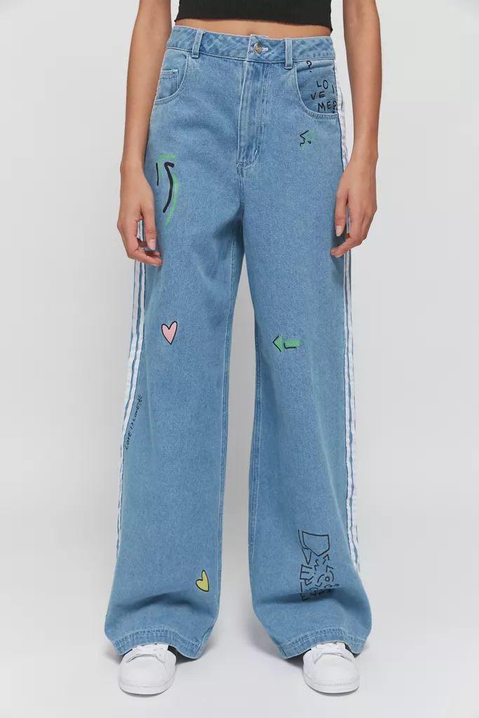 Adidas x fiorucci jeans denim, Fesyen 