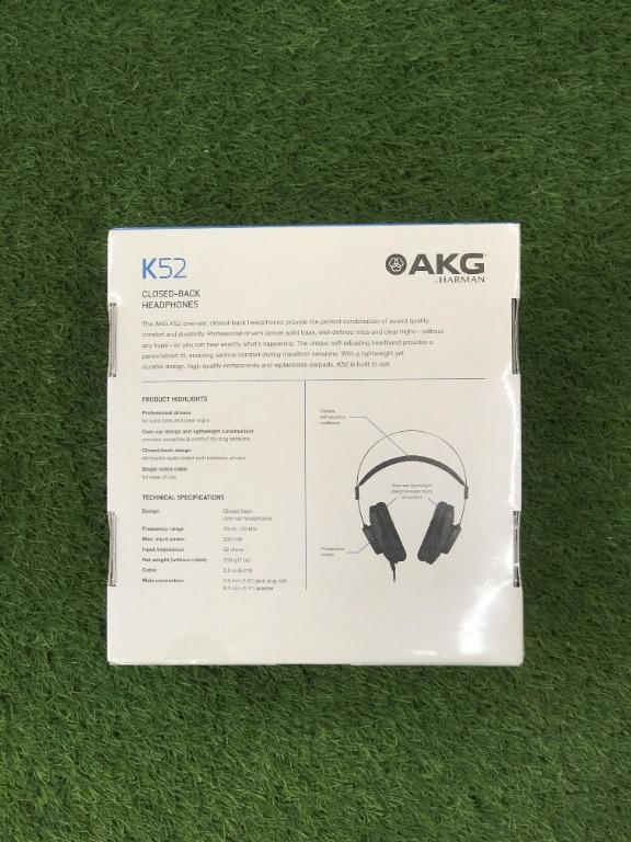 AKG K52 Pro Audio Closed Back Headphones (K52 K-52)- LBS Music World  Malaysia