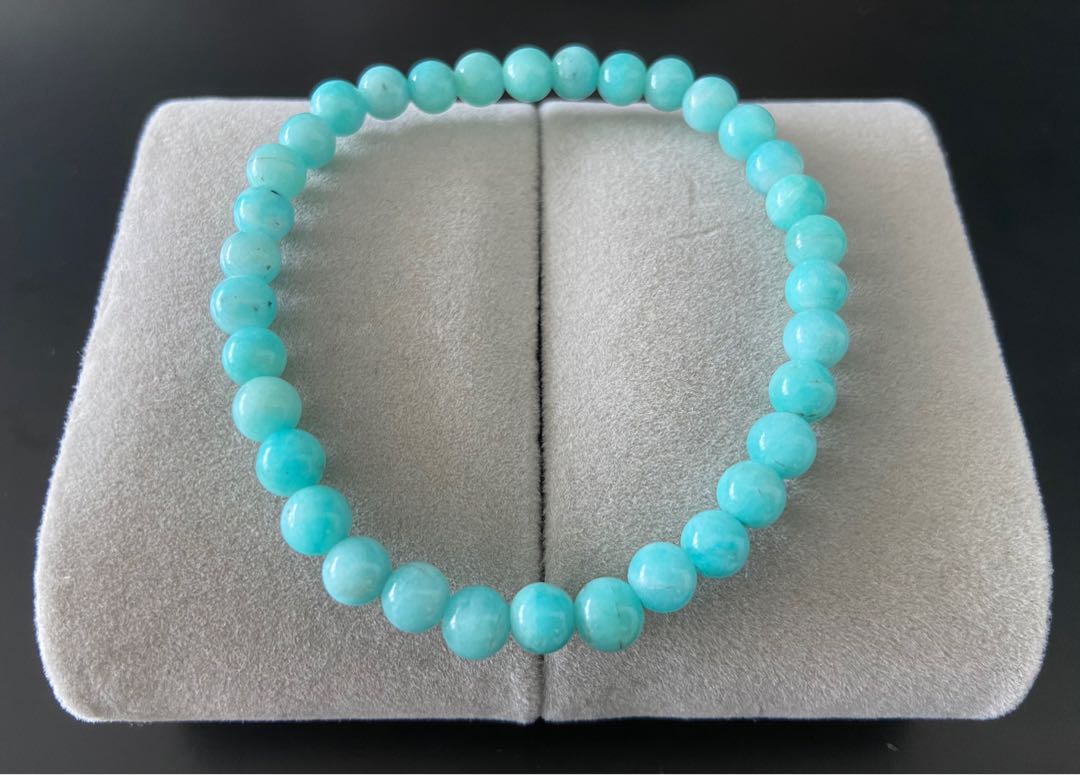 Natural Amazonite Bracelet Women S Fashion Jewelry Organizers Charms On Carousell