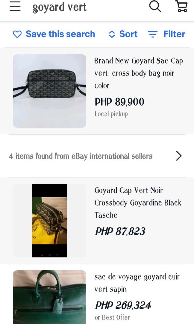 Brand New Goyard Sac Cap vert cross body bag noir color, Luxury, Bags &  Wallets on Carousell