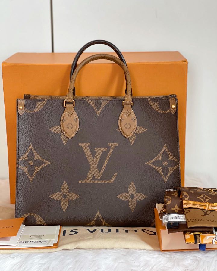 Authentic Louis Vuitton OTG MM in Reverse Monogram With Auth LV