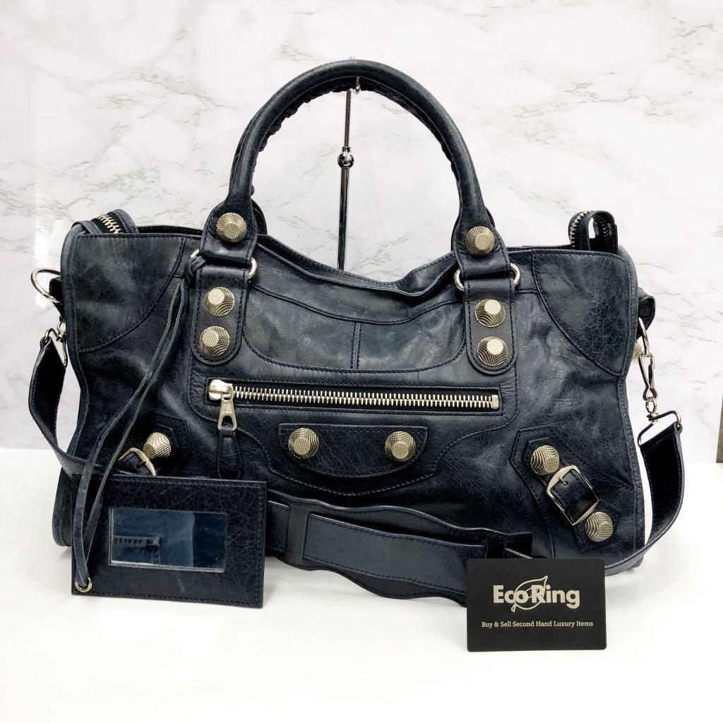 Balenciaga 1730 Navy Blue Giant Part Time 2way Handbag Luxury Bags Wallets On Carousell