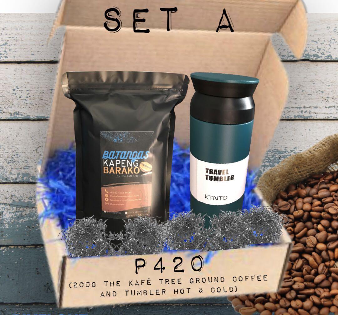 Batangas Kapeng Barako SET (Category: Beverages) located in Makati City. Submitted by odieb (Listing ID 1077172250, Image 1). Description: What’s up, Brew? COFFEE BUNDLE ON SALE!!! by The Kafé Tree Hurry! Grab your set in a box now! 200g Ground Coffee + 380ml Tumbler* *Color: Blue, Red, Black 200g Ground Coffee + 500ml Tumbler* *Color: Black, Bronze For orders, call or text us at ☎️ +63 927 502 3606 ✉️ thekafetree@yahoo.com 🖥 facebook.com/theka