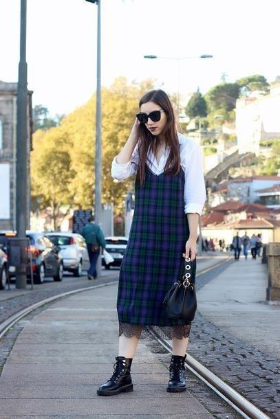 BNWT ZARA Plaid Checkered Slip Dress Women s Fashion Tops