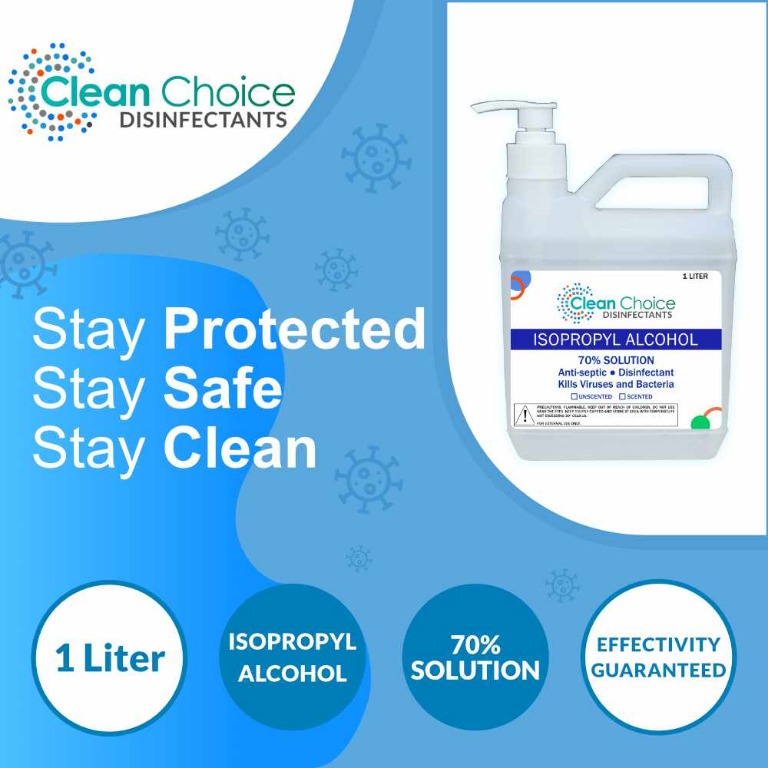 Clean Choice Alcohol 1 Liter Pump, Beauty & Personal Care, Sanitizers