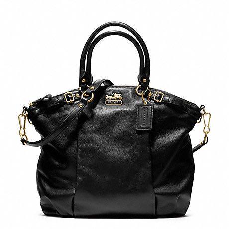 Coach Madison Lindsey Satchel In Leather