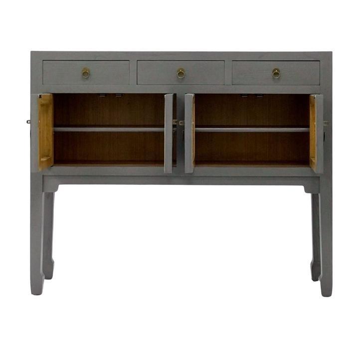 Console Orient 3DW4DR (Category: TV Consoles) located in Singapore. Submitted by limslegacy (Listing ID 1077200048, Image 3). Description: Dimensions: L120 x W30 x H100cm Material: Elm Wood, Brass Available in White Wash, Red Wash, Blue Wash, Turquoise Wash, Grey Wash, Light Wood & Dark Wood. Note: Parts of the product may be hand-painted/hand-crafted; therefore, imperfections might be present which adds to its character. The product might differ