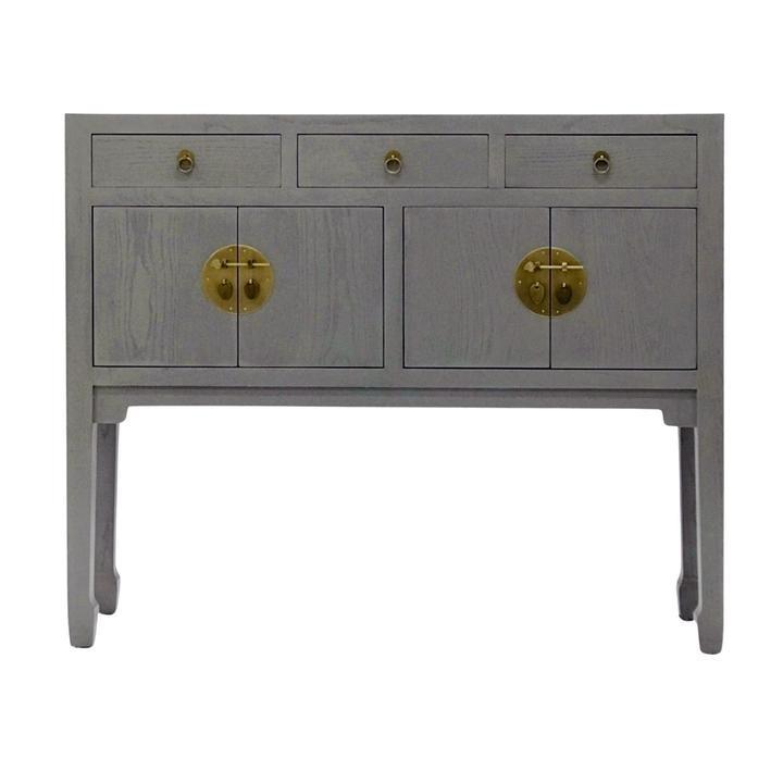 Console Orient 3DW4DR (Category: TV Consoles) located in Singapore. Submitted by limslegacy (Listing ID 1077200048, Image 1). Description: Dimensions: L120 x W30 x H100cm Material: Elm Wood, Brass Available in White Wash, Red Wash, Blue Wash, Turquoise Wash, Grey Wash, Light Wood & Dark Wood. Note: Parts of the product may be hand-painted/hand-crafted; therefore, imperfections might be present which adds to its character. The product might differ