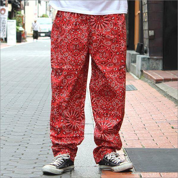 Red Bandana Pants All over print, women's red... - Depop