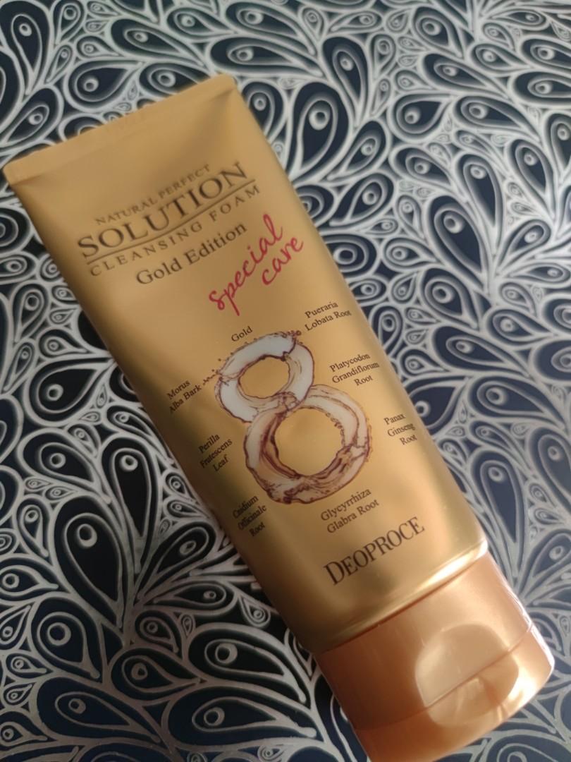 solution cleansing foam gold edition