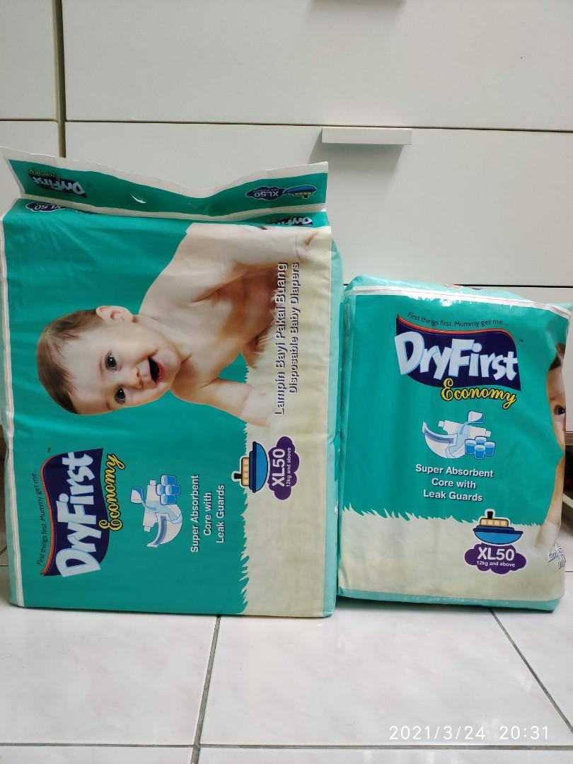 Dry first top diapers