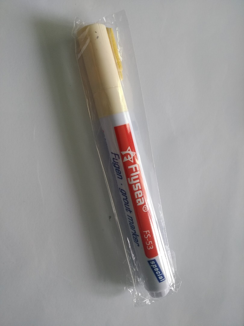 Flysea tile grout marker beige, Furniture & Home Living, Cleaning & Homecare Supplies, Cleaning Tools & on Carousell