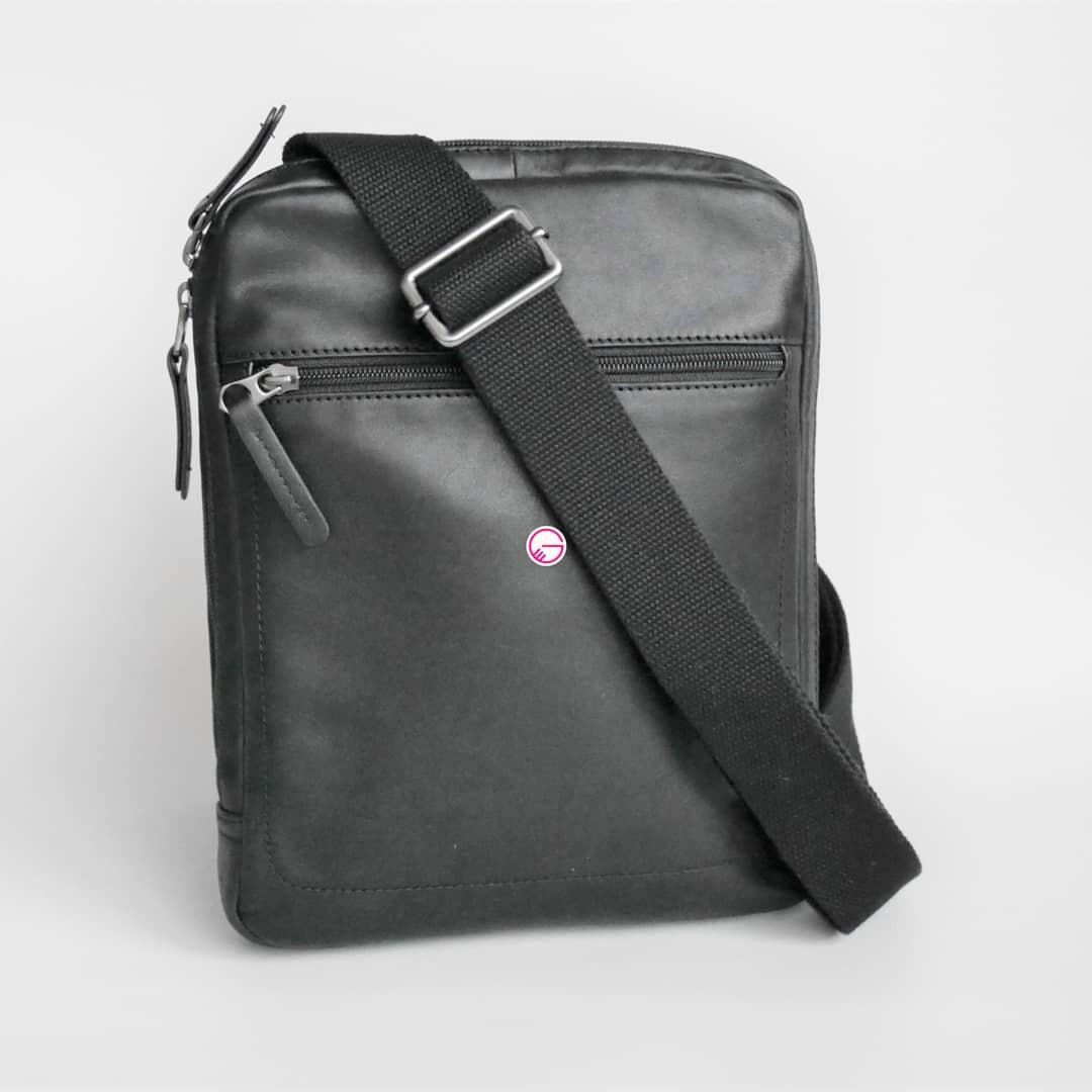 Fossil Kenton Courier Black, Fesyen 