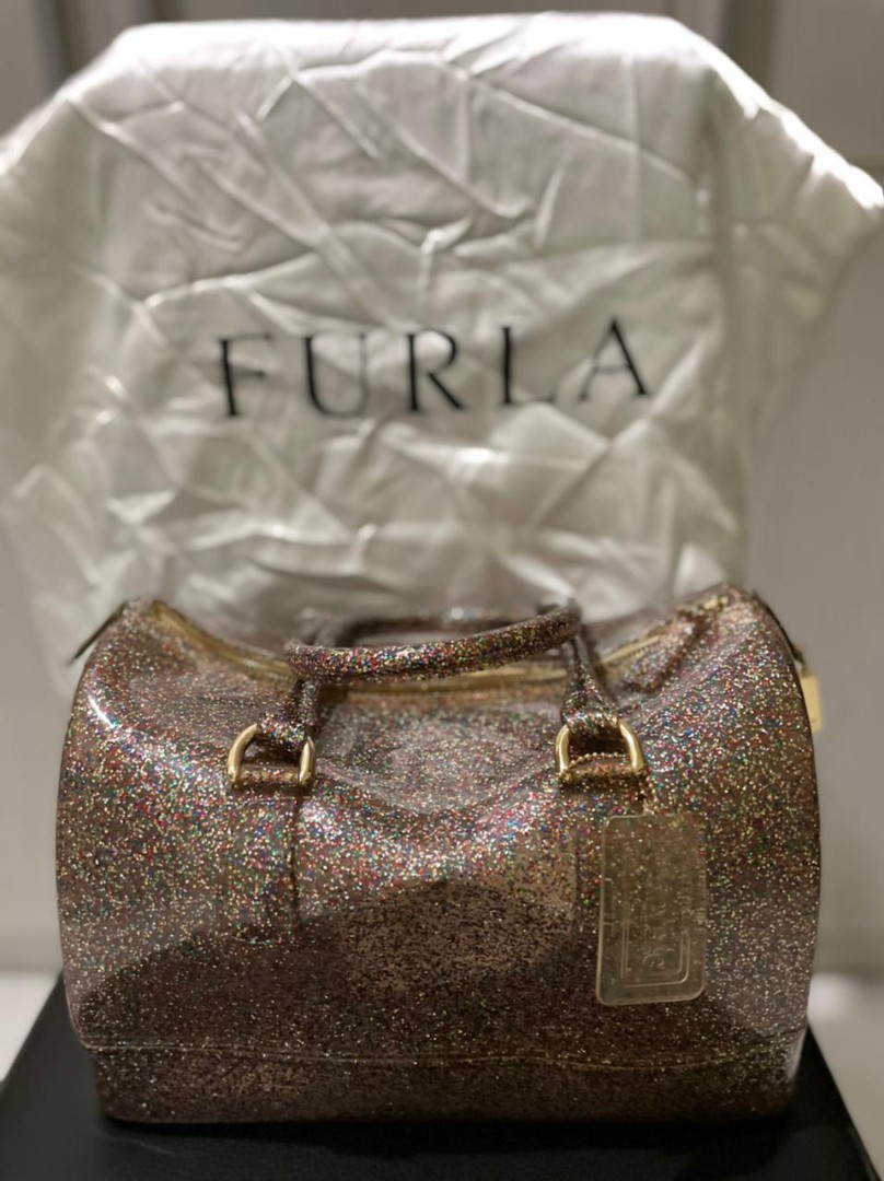 Furla Candy Multicolor Glitter Barang Mewah Tas Dompet Di Carousell