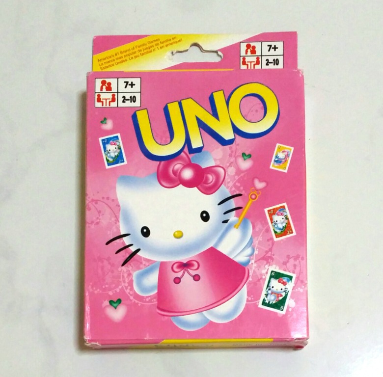 UNO Hello Kitty Cartoon Characters Card Game 210 Players 108 Cards
