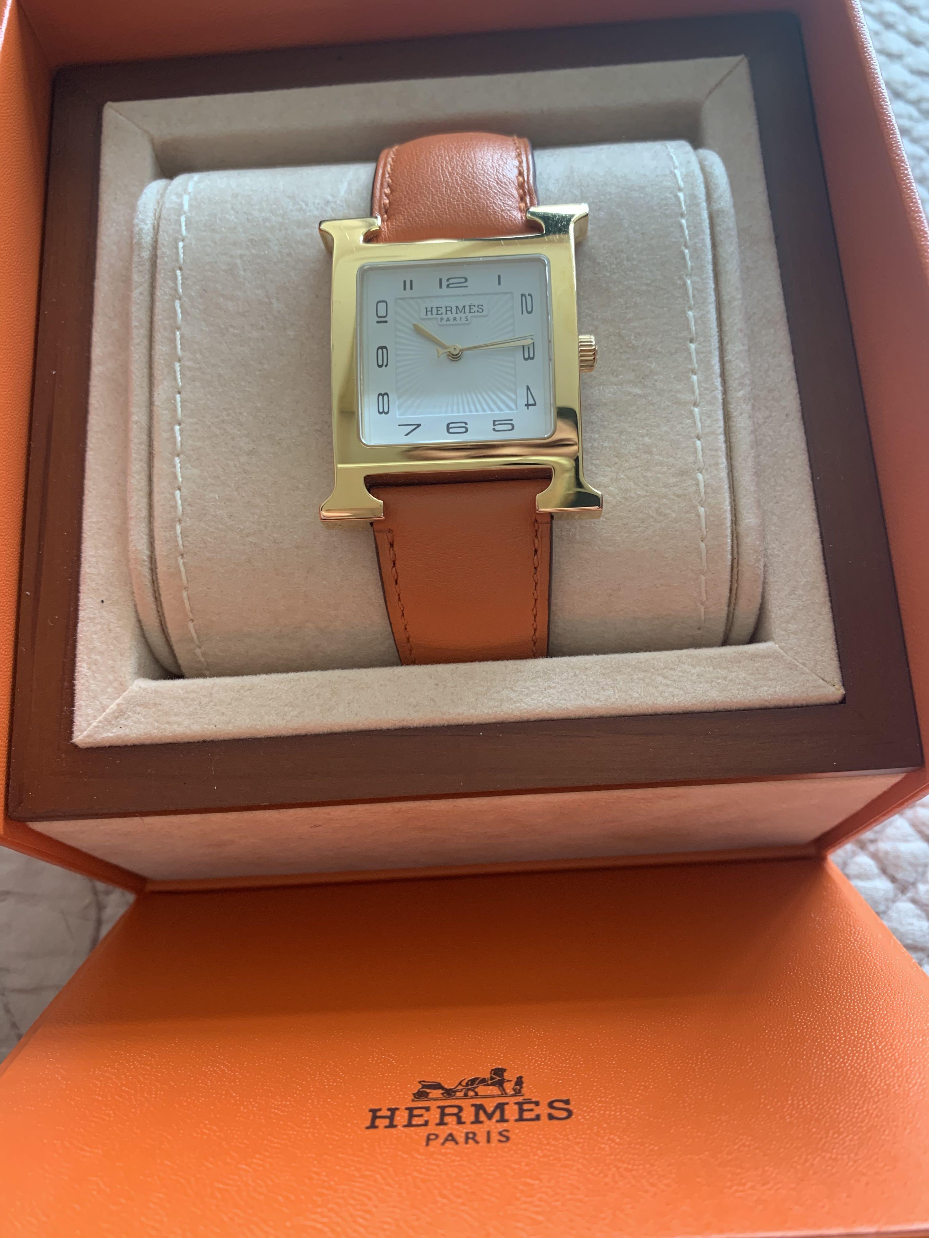 Hermes hot sale watch size