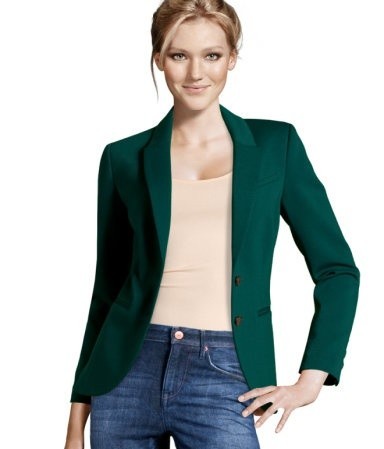 Dark green discount ladies blazer