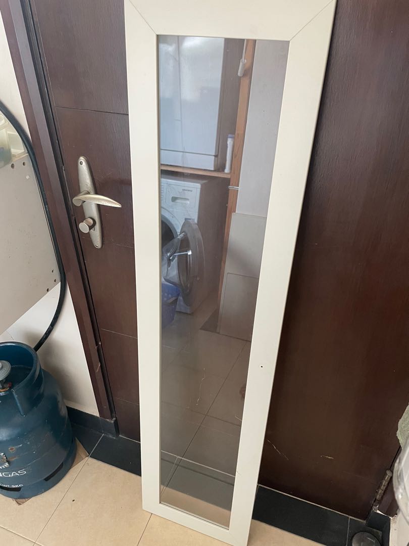 IKEA shelf glass door with fittings 35*140cm, Furniture & Home Living, Furniture, Shelves