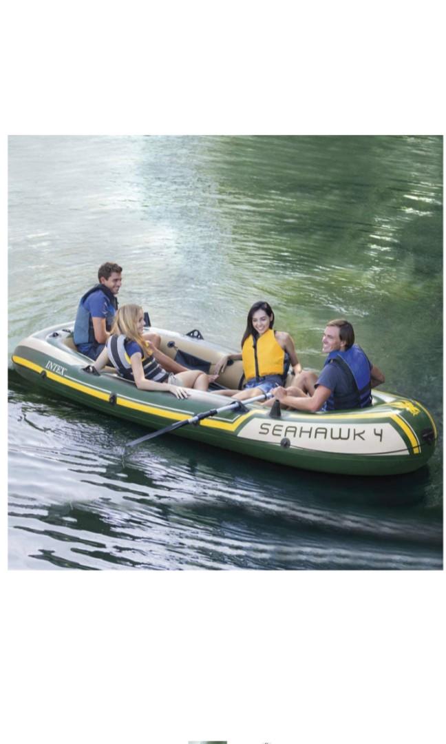 Intex Inflable Boat Seahawk 4 Intex Seahawk 4 inflatable boat, Sports Equipment, Sports & Games ...