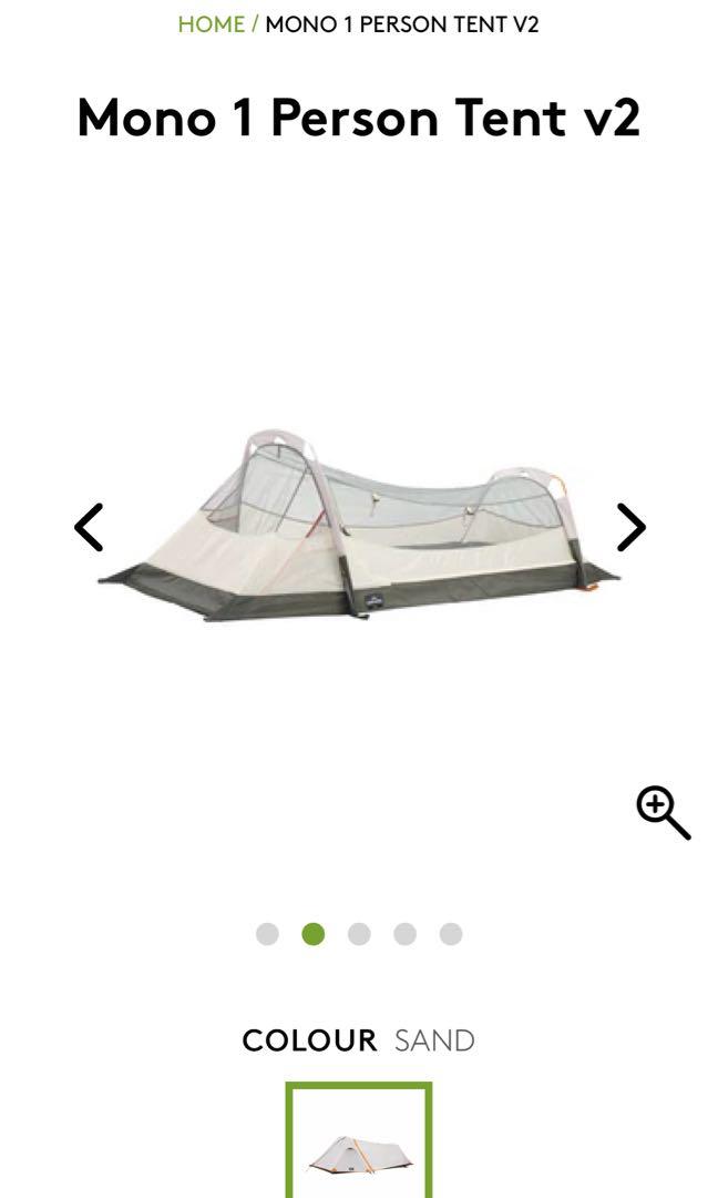 Kathmandu Mono 1 Person Tent V2 Camping