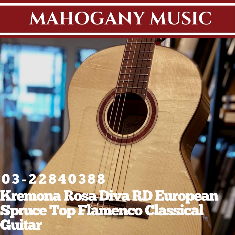 Kremona Rosa Diva RD European Spruce Top Flamenco Classical Guitar, Music & Media, Instruments on Carousell