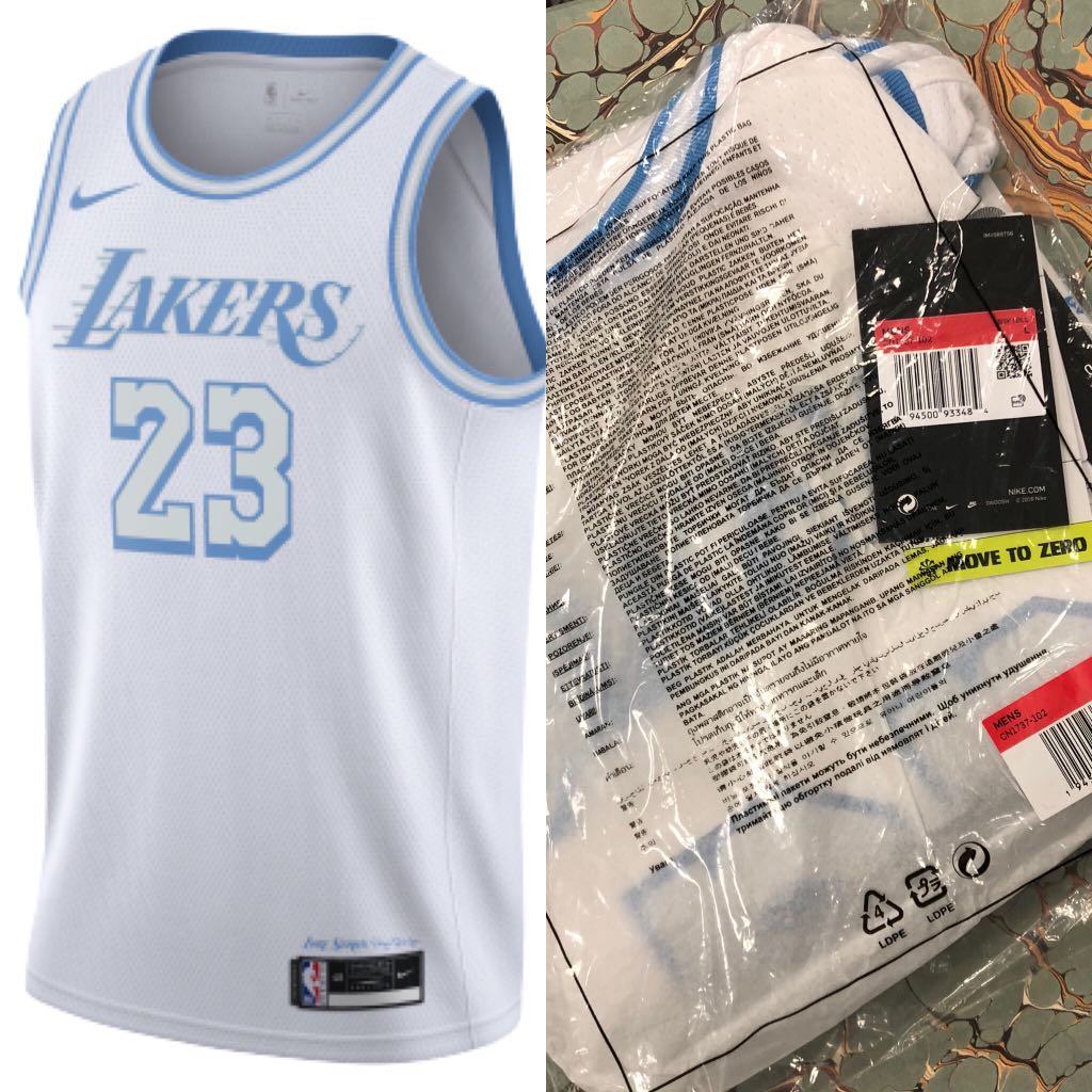 Nike Lebron James Lakers City Edition 2021 Swingman Jersey CN1737-102 Size  52 XL