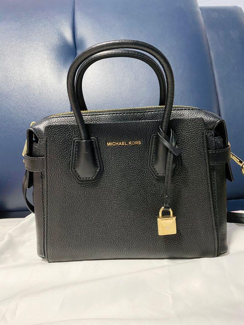 Michael Kors Mercer Belted Medium Satchel in Black