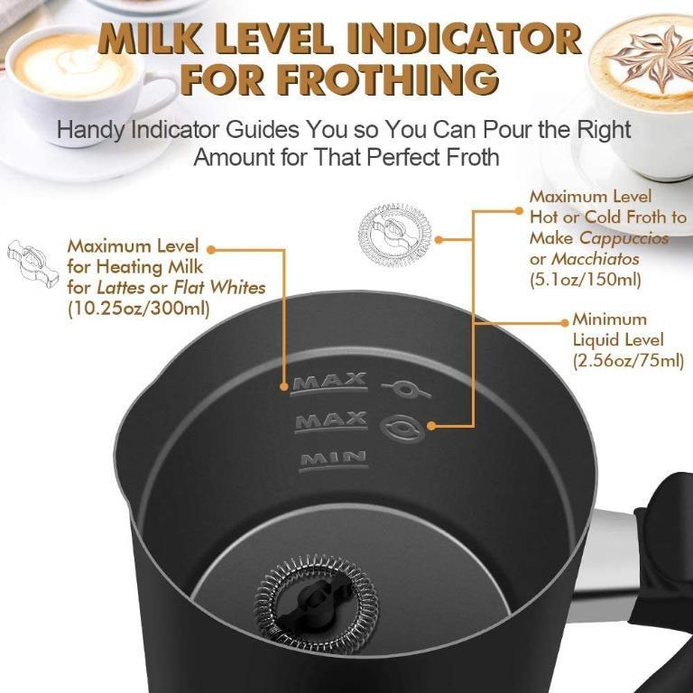 Milk Frother,CHINYA Electric Milk Frother with Hot or Cold