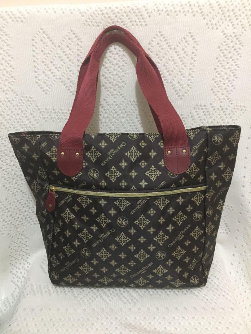 New Christian Olivier Paris Nylon Tote Bag Women S Fashion Bags Wallets Tote Bags On Carousell