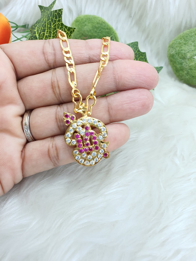Gold chain clearance with om pendant