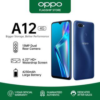 OPPO A12 6.2inch 4GB RAM 64GB ROM Cellphone 13MP Al Dual Camera 4230mAh Large Battery Fingerprint Sensor Smartphone