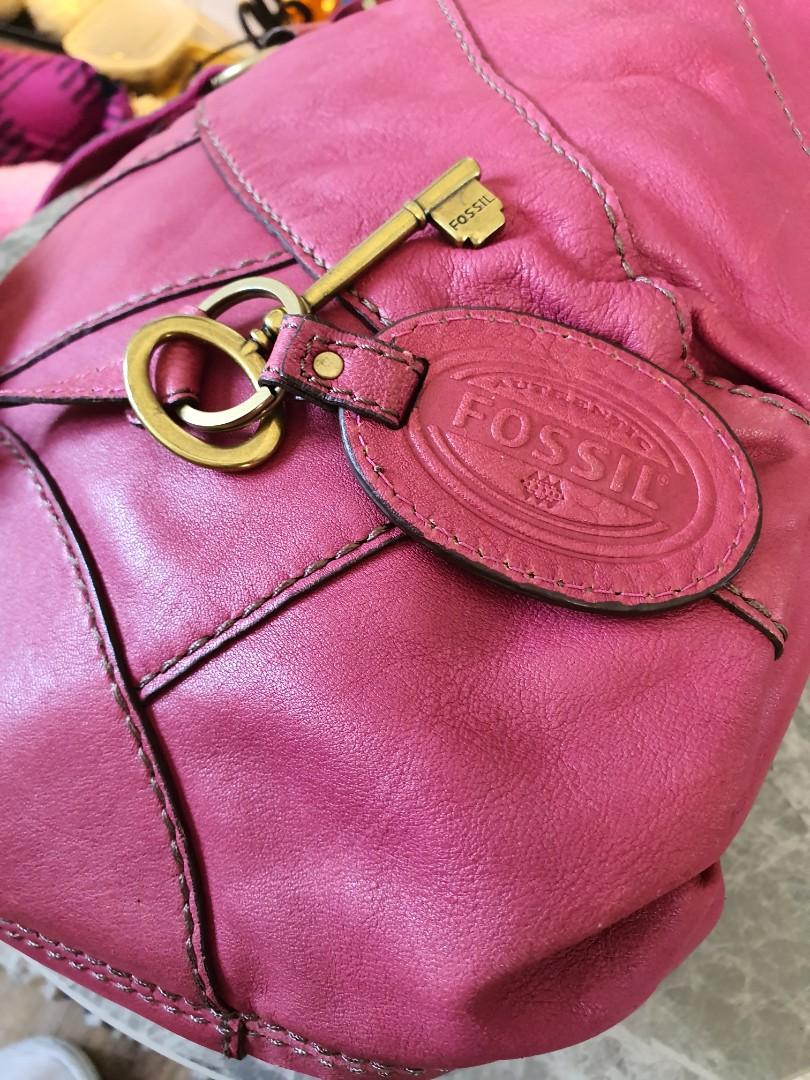 Orif Fossil Pink Leather Shoulder 