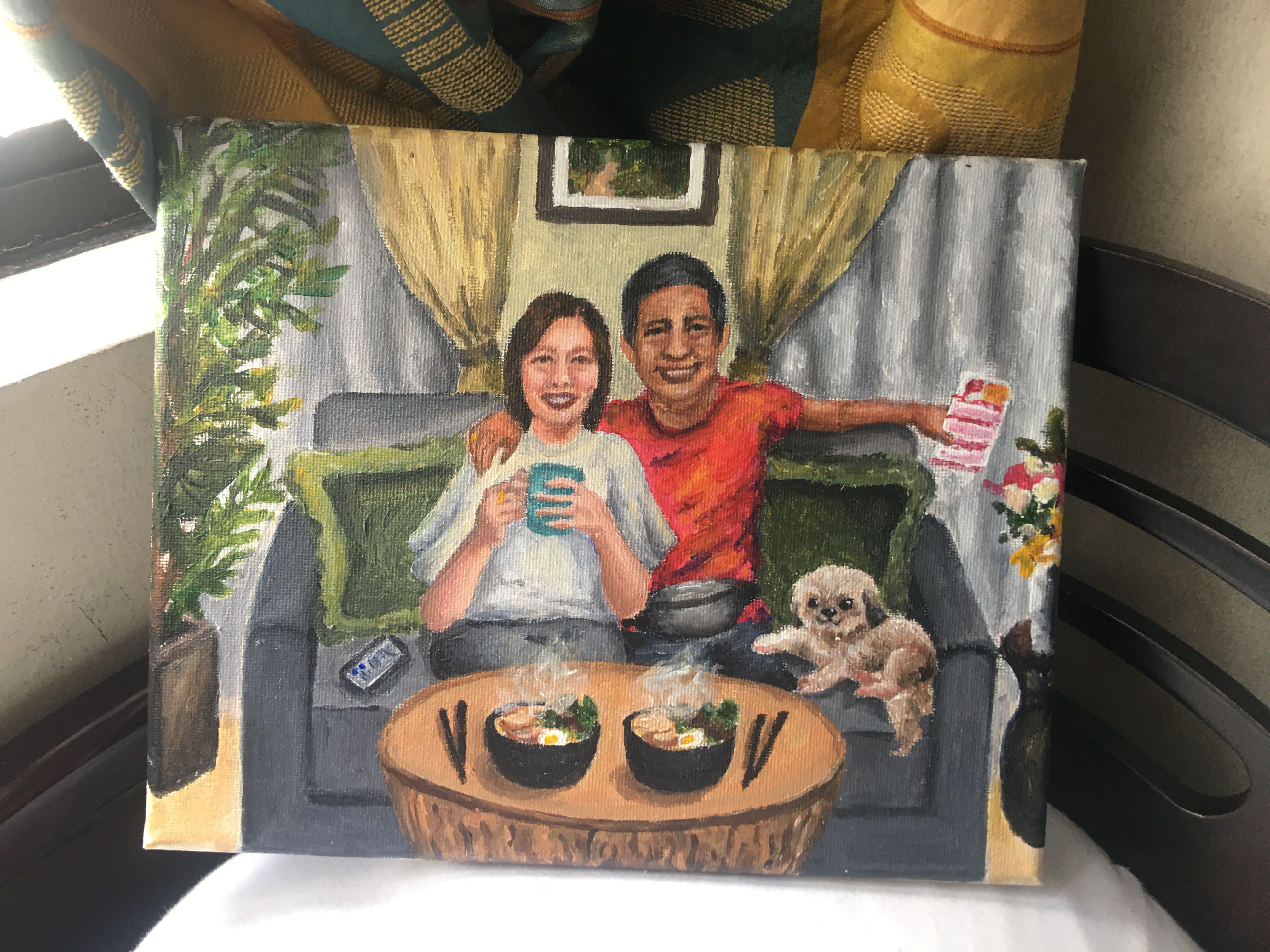 Personalized painting (Category: Art & Prints) located in Mandaluyong City. Submitted by tkbuys (Listing ID 1077230085, Image 1). Description: Personalized painting starts at Php 1500 Acrylic medium Pm for more details 😄.
