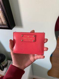 Pink Kate spade card wallet