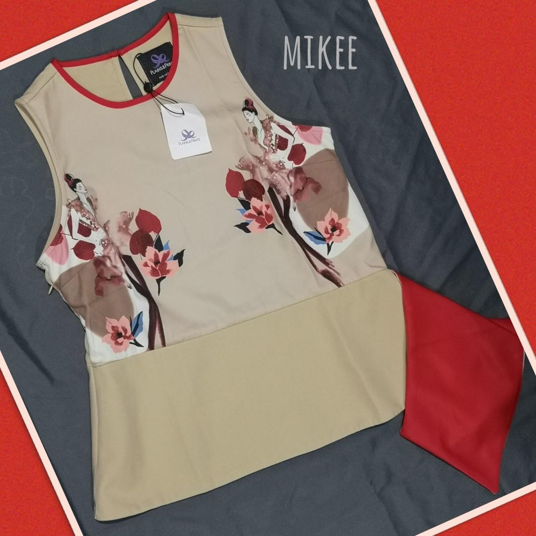 Plains and Prints Philia Sleeveless (Category: Sleeveless) located in Mandaluyong City. Submitted by manakara (Listing ID 1077335139, Image 2). Description: Brand New with tag Firm Price PM your size if not posted😊.