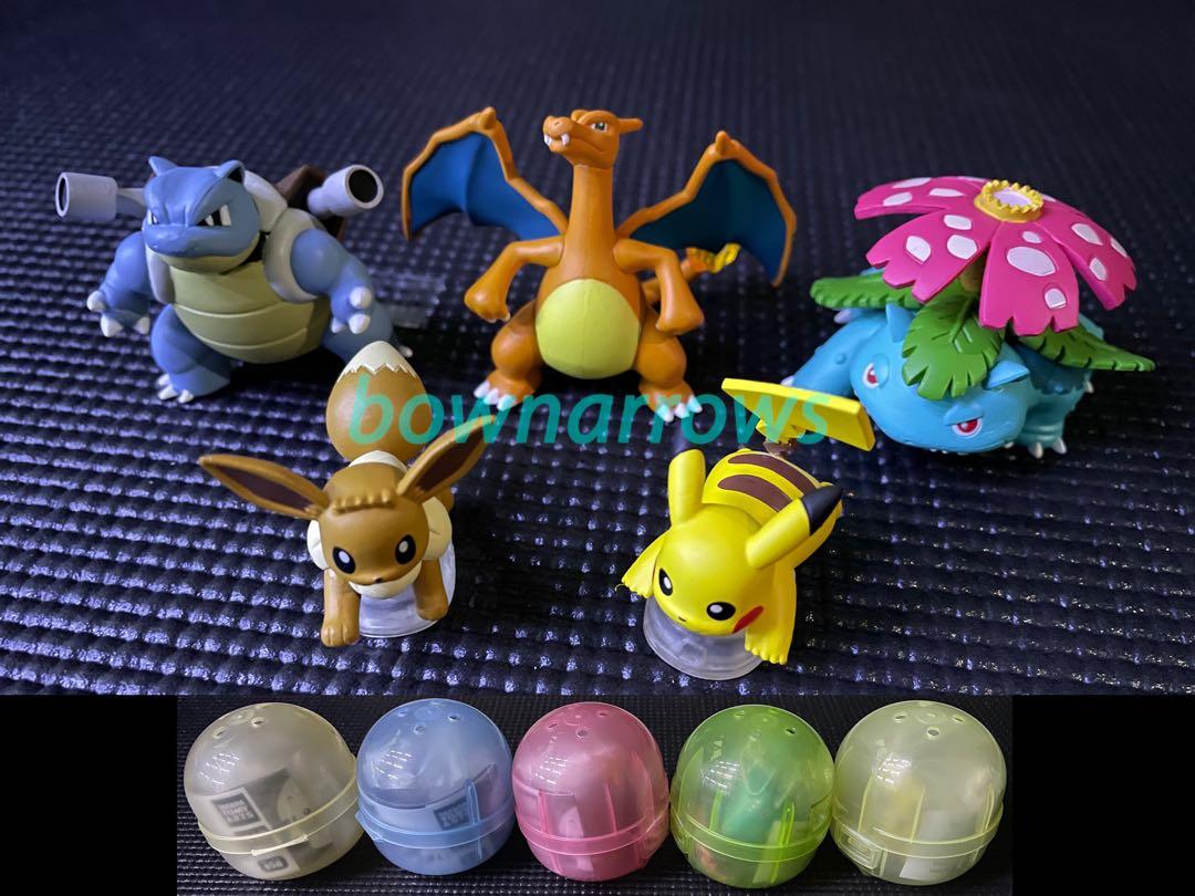 5 Pçs/set Takara Tomy Pokemon Pintura Gashapon Eevee Cubone