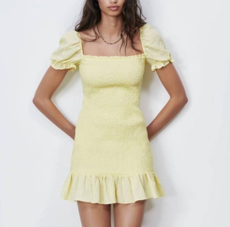 Pastel yellow clearance mini dress