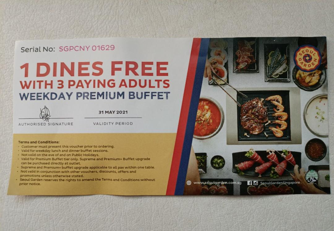 Seoul garden buffet voucher, Food & Drinks, Local Eats on ...