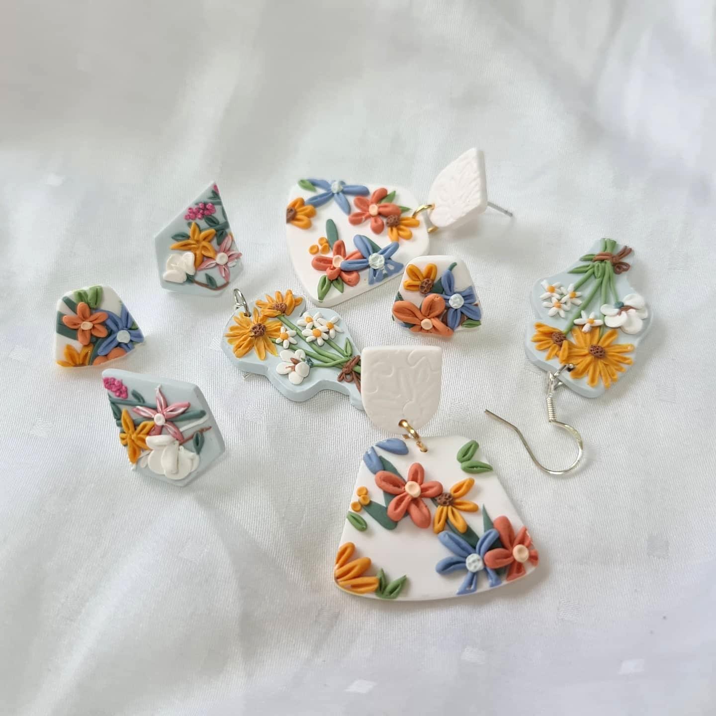 Spring hotsell clay earrings