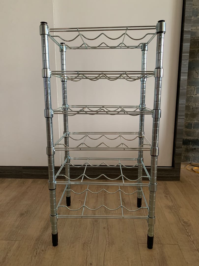 IKEA Metal wine rack 6 tiers, Furniture & Home Living, Furniture