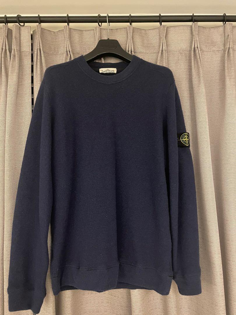 STONE ISLAND 羊毛大學長袖衣 SIZE L