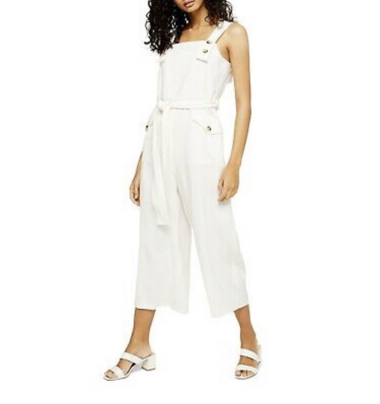 Topshop white jumpsuit hotsell