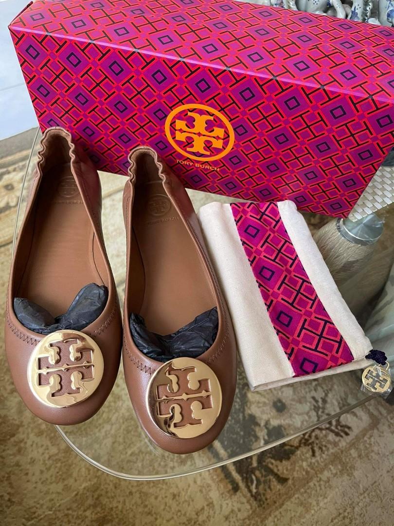 Tory burch minnie travel ballet flat royal tan shop