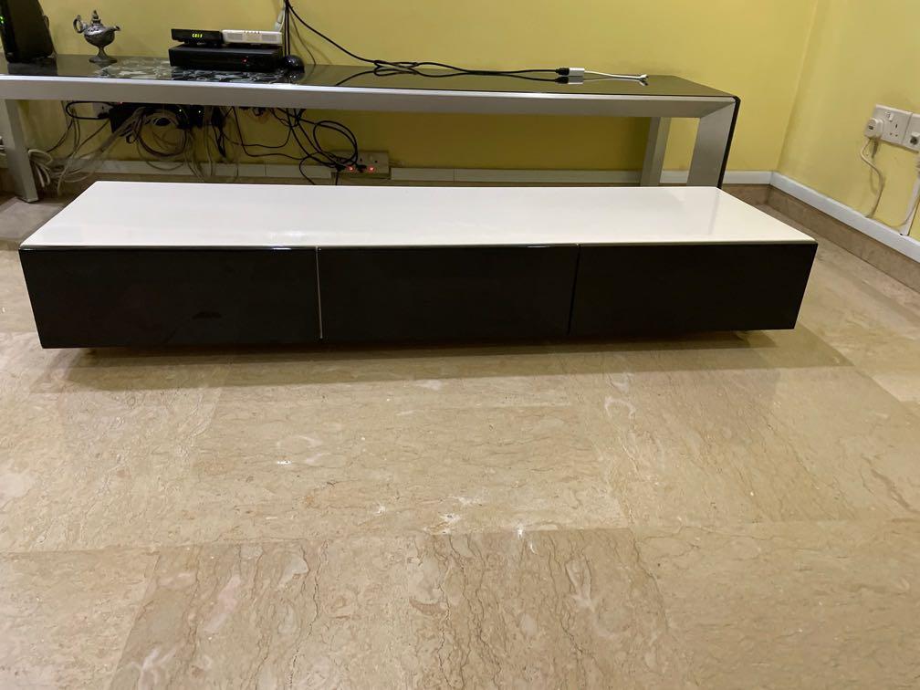 TV Console Pedestal with Rollers, Furniture & Home Living, Furniture