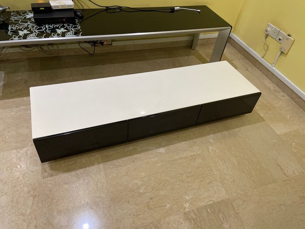 TV Console Pedestal with Rollers, Furniture & Home Living, Furniture