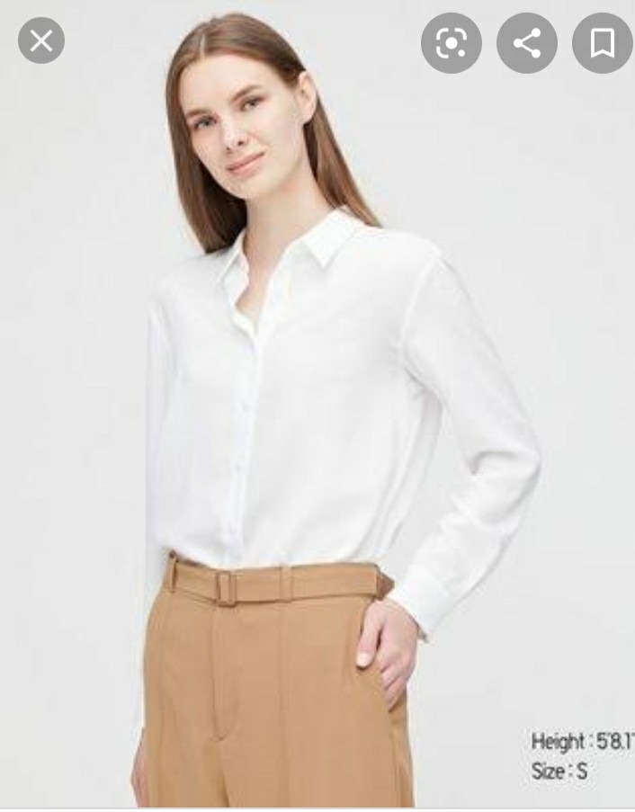 Uniqlo white button 2024 down